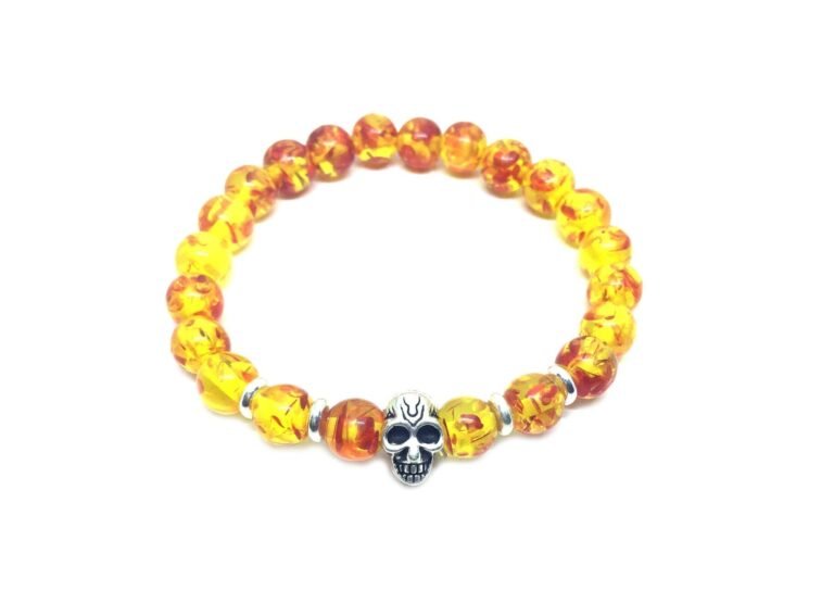 Amber Skull Bracelet