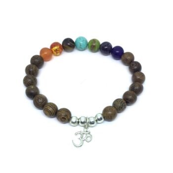 Wooden Buddha Chakra Bracelet