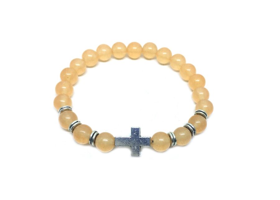 Citrine Cross Bracelet