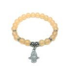 Citrine Hamsa Charm Bracelet