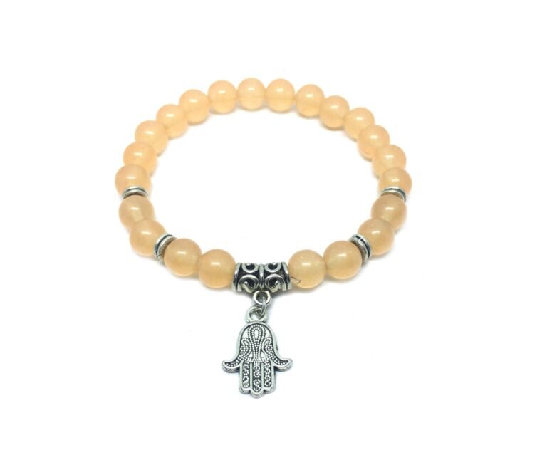 Citrine Hamsa Charm Bracelet