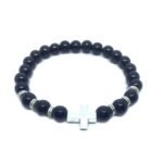 Black Tourmaline Cross Bracelet