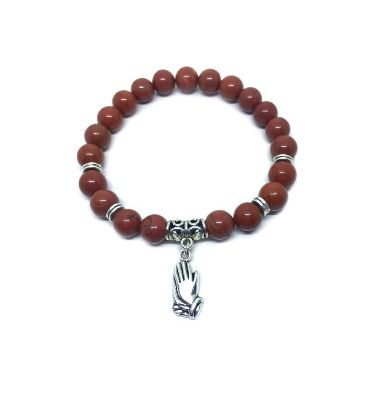 Jasper Prayer Charm Bracelet