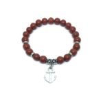 Jasper Anchor Charm Bracelet