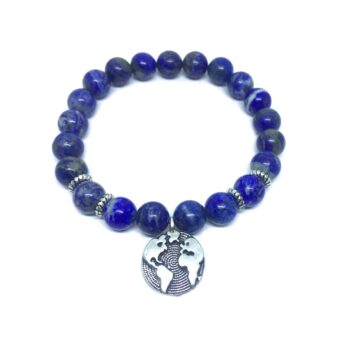 Lapis Lazuli Earth Charm Bracelet