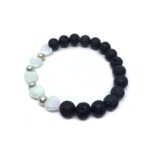 Heart And Lava Stone Bracelet