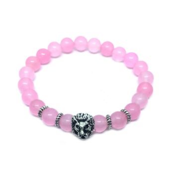 Rose Quartz Mens Bracelet