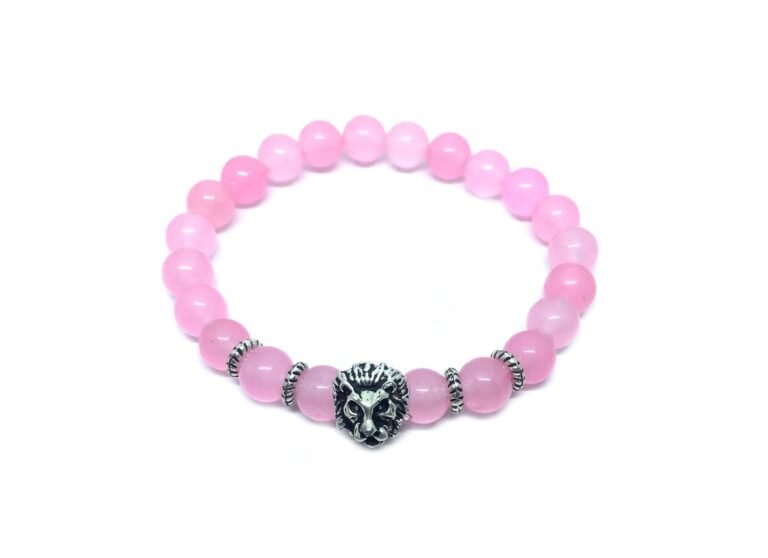 Rose Quartz Mens Bracelet