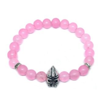 Mens Rose Quartz Bracelet