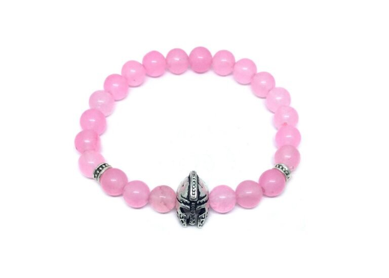 Mens Rose Quartz Bracelet