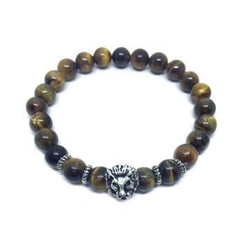 Tiger Eye Stone Mens Bracelet