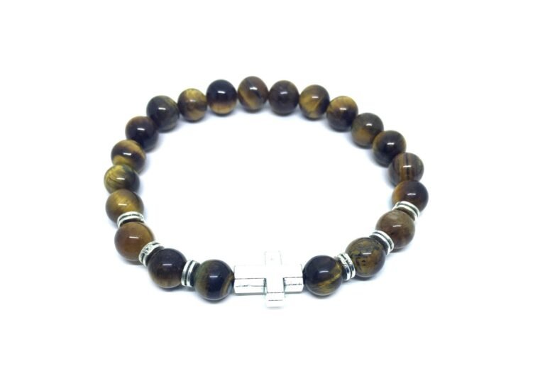 Tiger Eye Cross Bracelet