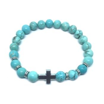 Turquoise Cross Bracelet