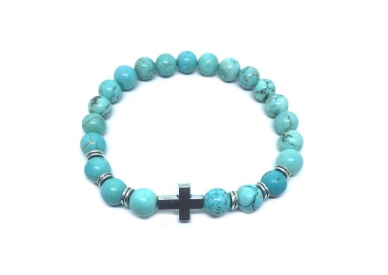 Turquoise Cross Bracelet