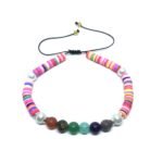 Flat Clay Bead Bracelet