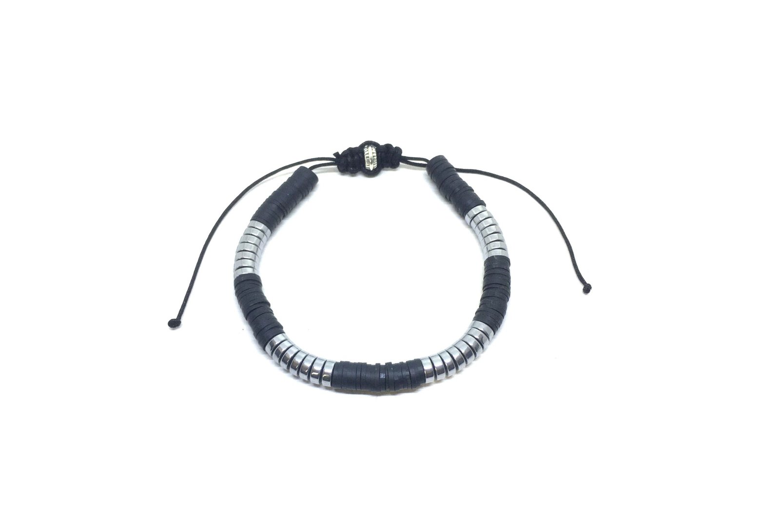 black Heishi Disc Bracelet