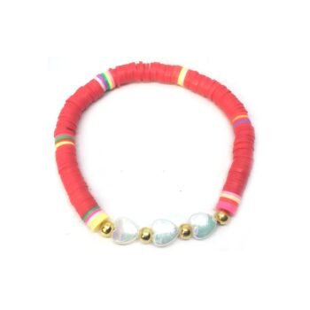 Heart Heishi Bracelet