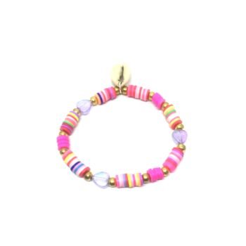 Heart Shell Heishi Bracelet