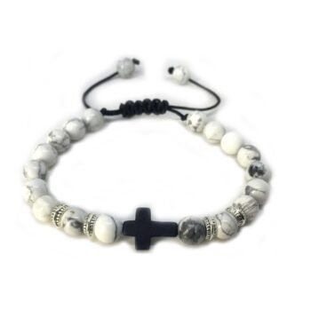 Mens Beaded Bracelet With Cross