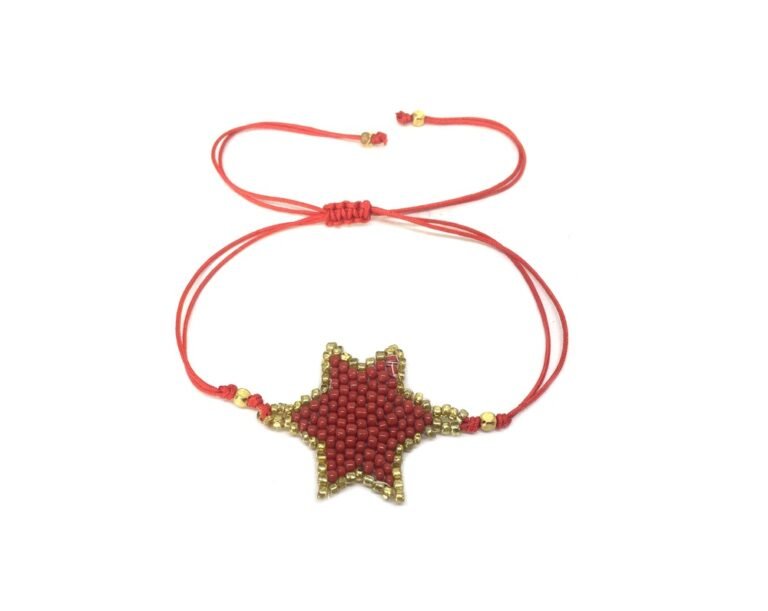 Handmade Boho Star Charm Miyuki Bead Bracelet