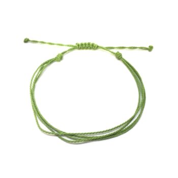Adjustable Green String Bracelet