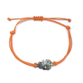String Bracelet with Skull Charm