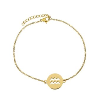 Aquarius zodiac sign bracelet
