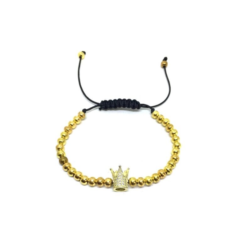 Crown Braided Bead Bracelet