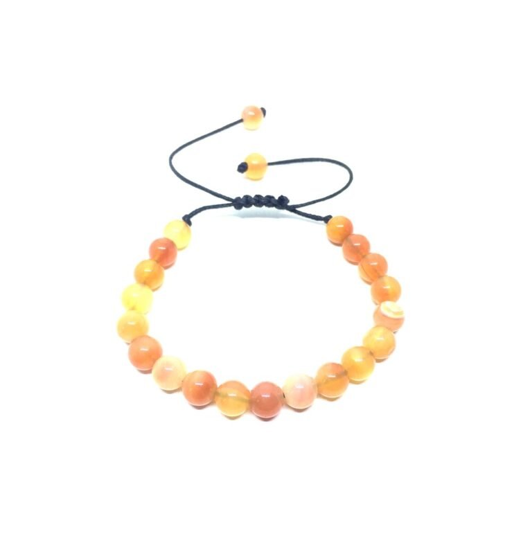 Carnelian Braided Bead Bracelet