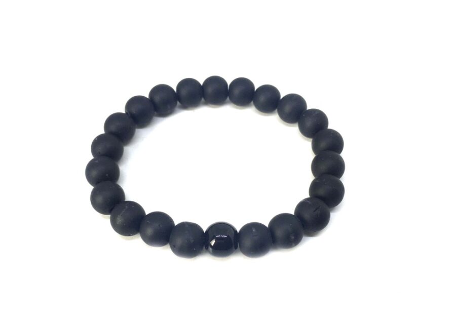 black bead Unisex Bracelets For Couples