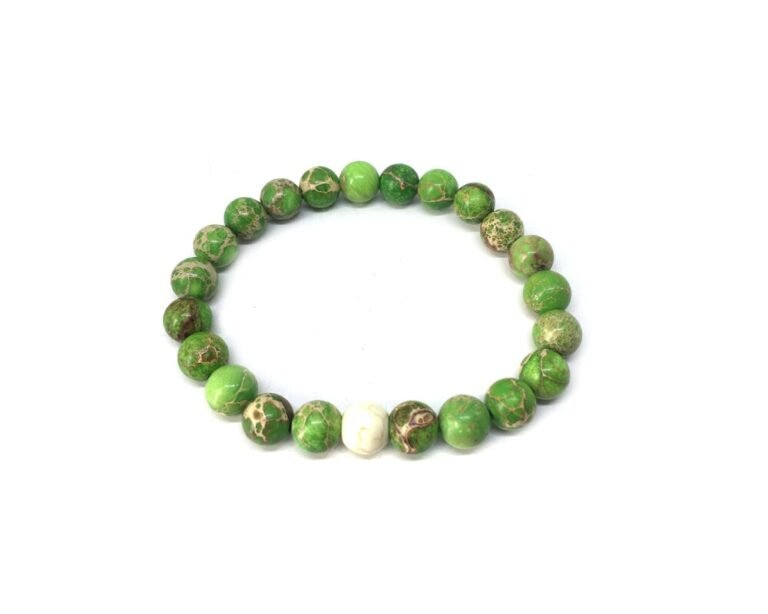 Imperial Jasper bead His And Hers Beaded Bracelets