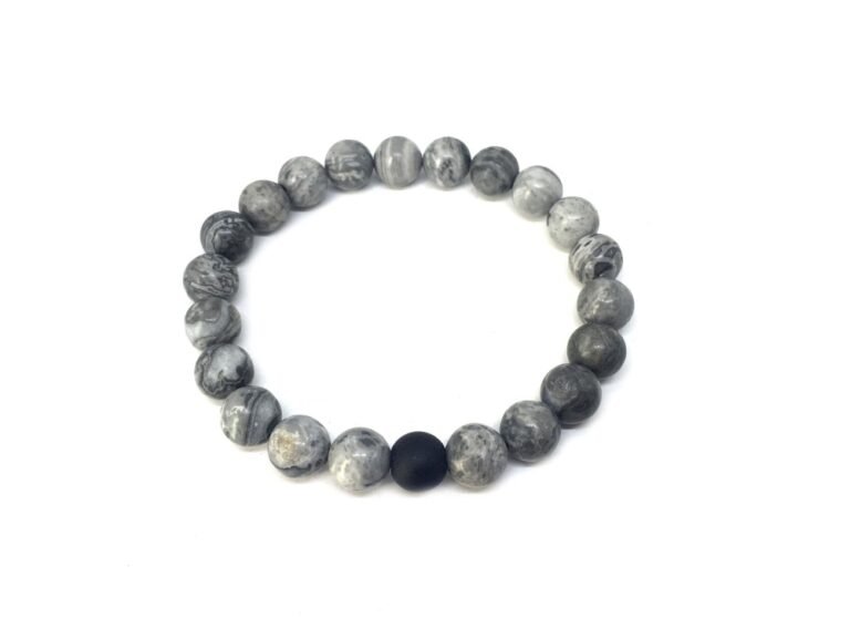 Black Labradorite bead Matching Couple Bead Bracelets