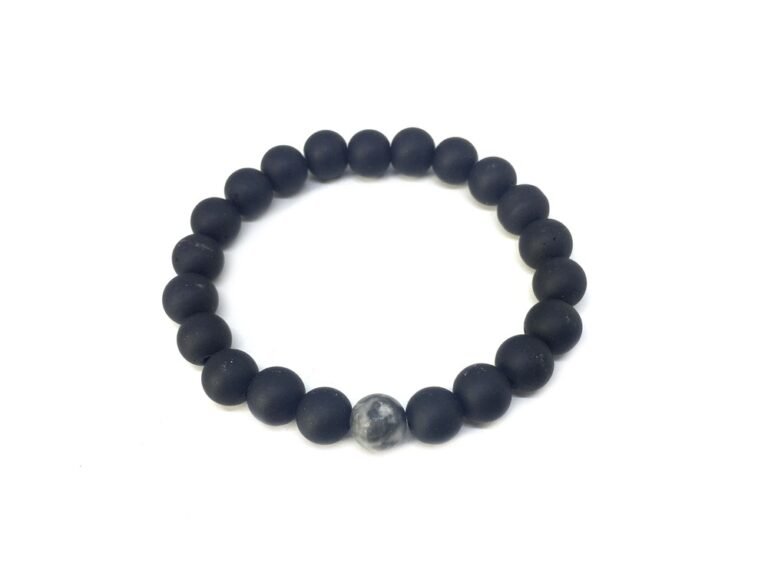 Black bead Matching Couple Bead Bracelets
