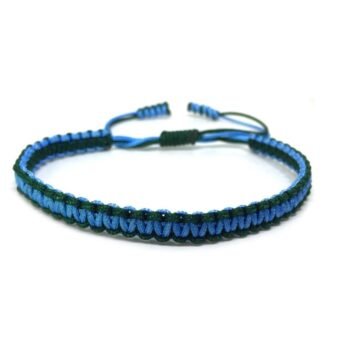 Blue Men's Macrame Bracelet