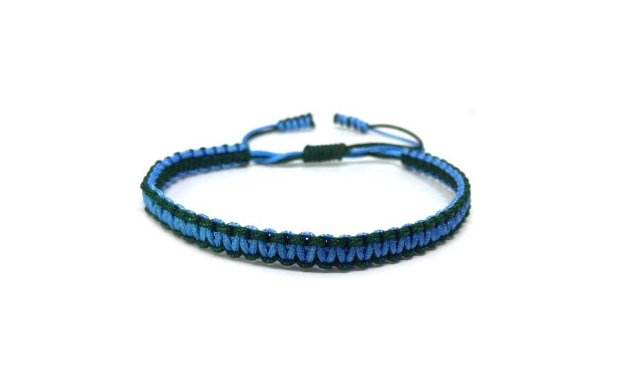 Blue Men's Macrame Bracelet