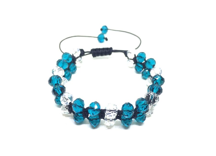 Macrame Blue Crystal Bracelet