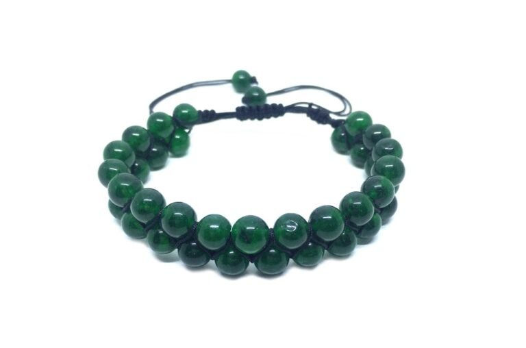 Macrame Jade Bead Bracelet