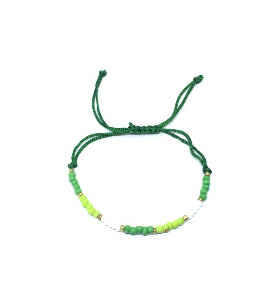 green Seed Bead Bracelet