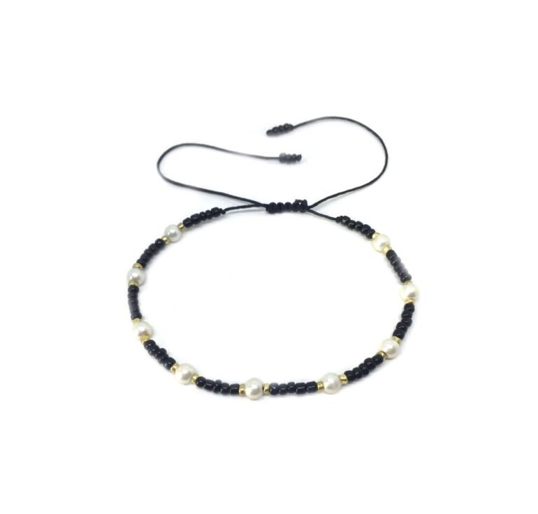 Seed Bead Bracelet with Pearl