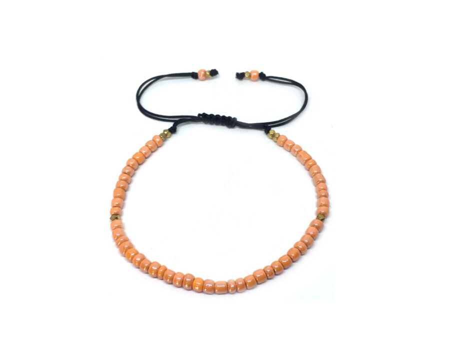 orange Seed Bead Bracelets