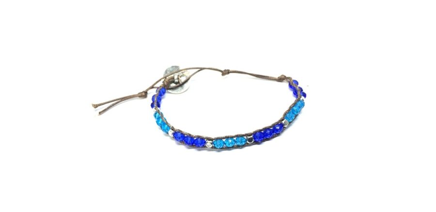 Blue Crystal Wrap Bracelet