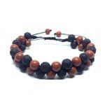 Jasper and Lava Stone Bracelet