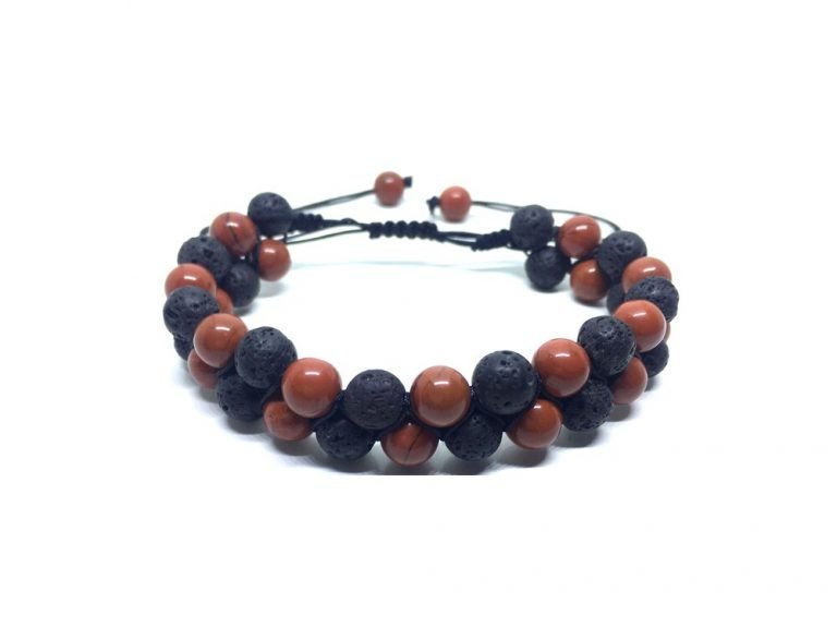 Jasper and Lava Stone Bracelet