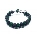 Jade green & Lava Stone Bracelet