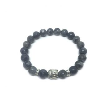 Black Buddha Bead Bracelet
