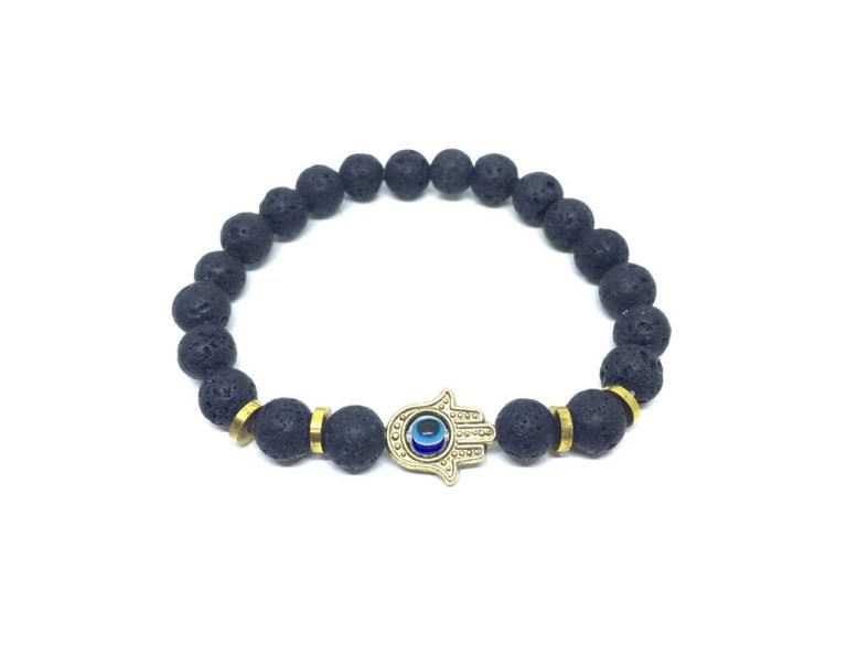 Lava Hamsa Bracelet