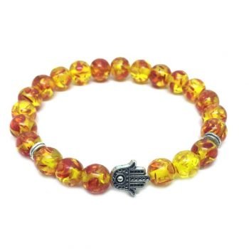 Amber Hamsa Bracelet