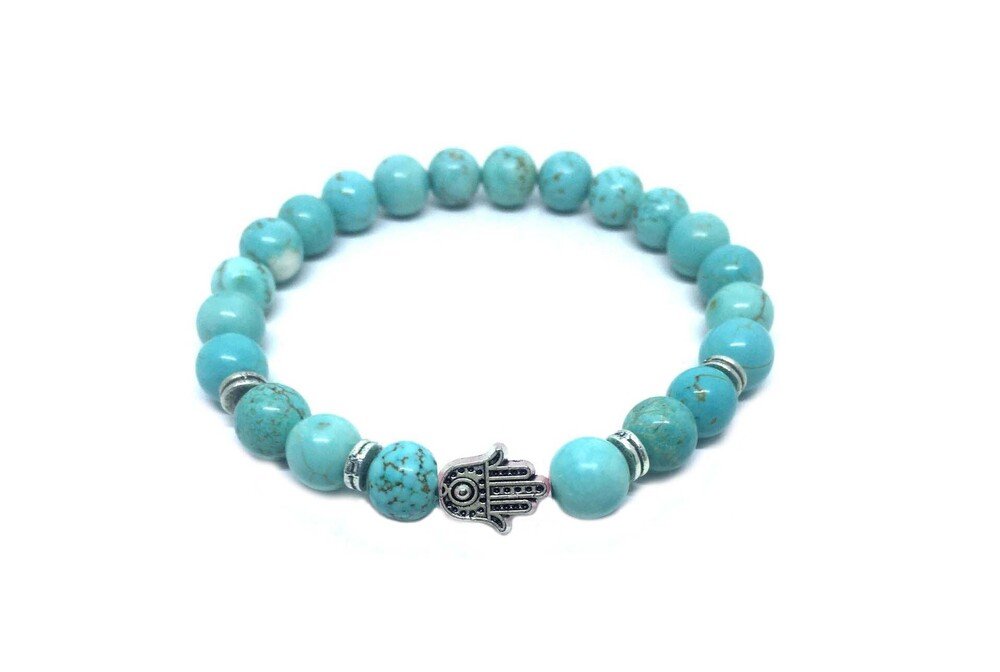 ZHAM-023 Turquoise Hamsa Bracelet