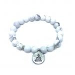 Real Howlite Bead Bracelet