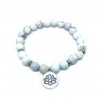 Genuine Howlite Bead Bracelet